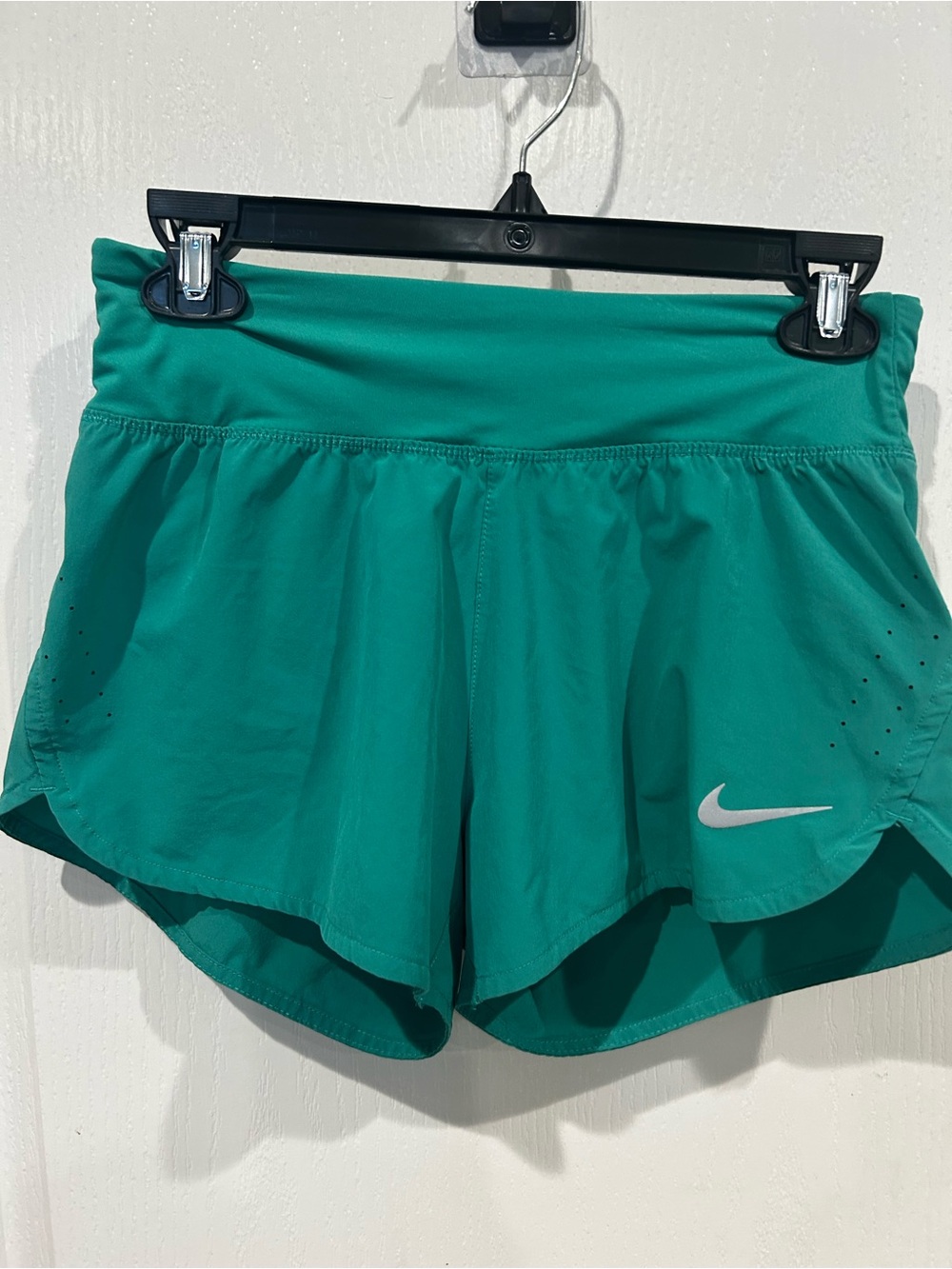 Nike Women’s Teal Athletic Shorts with Reflective Swoosh small
